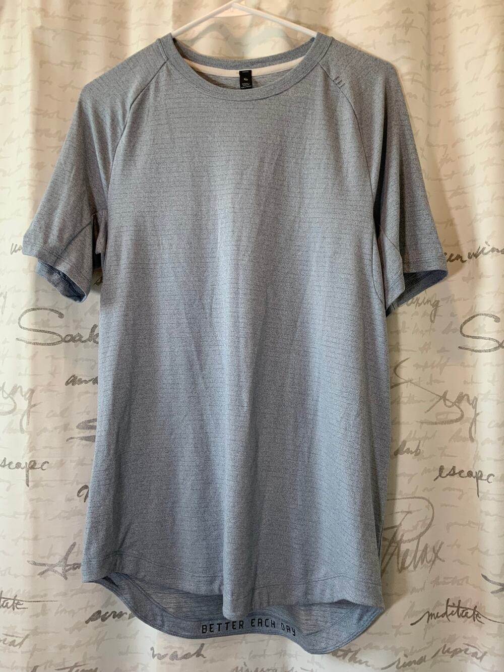 Lululemon Men's Drysense Training Shirt Heathered Blue Small